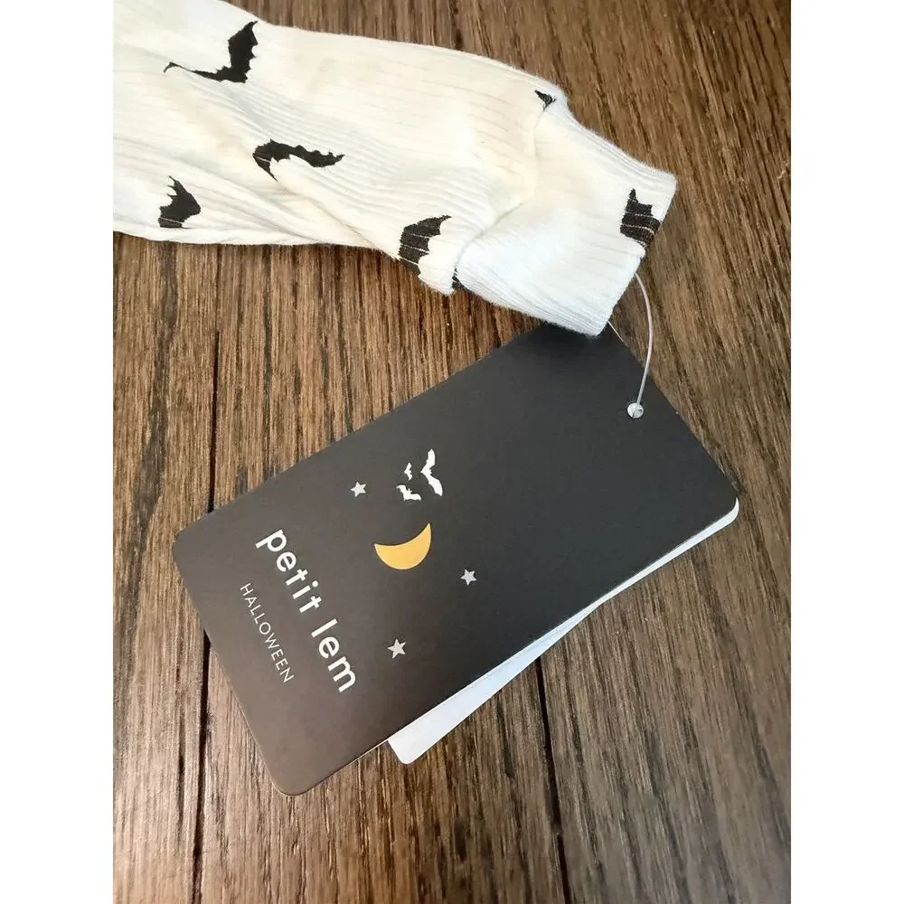 Petit Lem Newborn Zipper Bat Halloween Footie One Piece Cotton Unisex NWT $34
